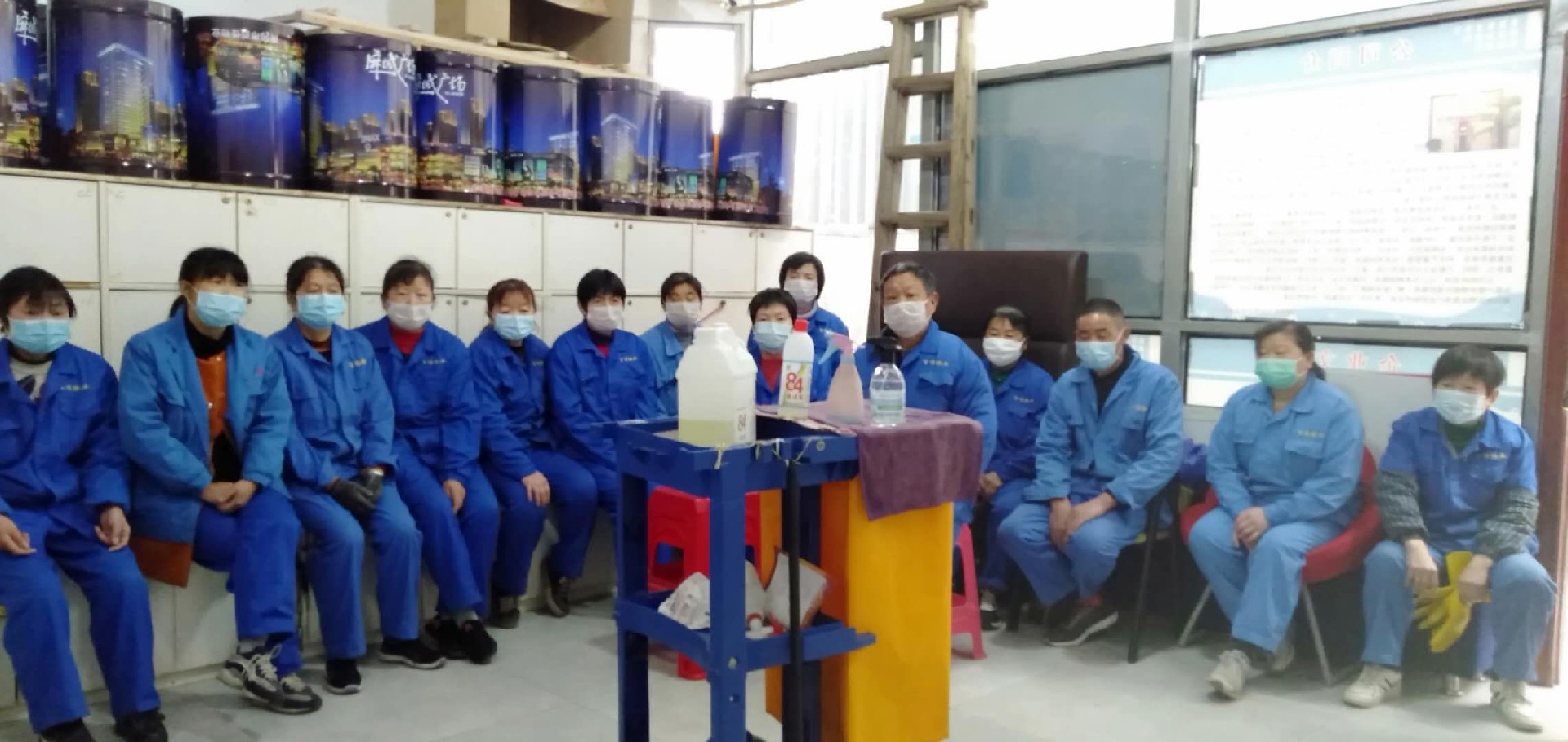 麻城广场项目对保洁员工培训消毒剂的配比用量和消杀毒的方法